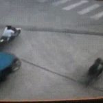 Woman on scooter pushed and crushed by a truck 2