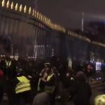 Protesters in Paris crushed by a fence 4