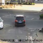 Truck rolls over onto a car 4