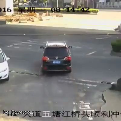 Truck rolls over onto a car 16