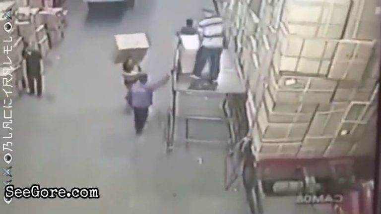 Worker falls head first 15