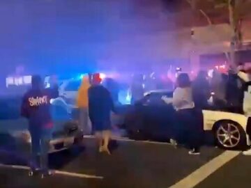 Tacoma police SUV plows through crowd 30