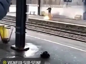 Man steps on burning stuff and burns himself 6