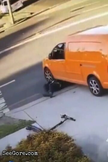 Scooter man becomes confused after being ran over 4