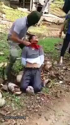 Young man being decapitated 15