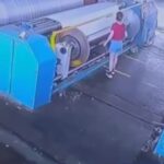 Woman rolled into a big machine 5