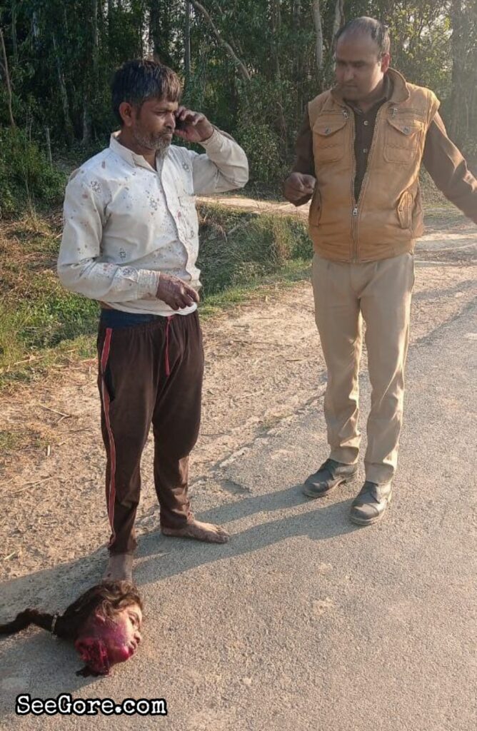 Father surrendering while carrying his 17-year-old daughter's head 3