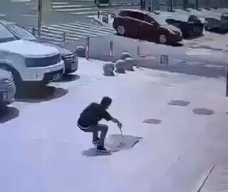 Man goes into a manhole and got a broken back 7