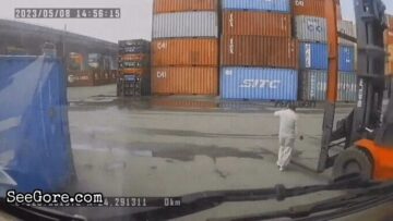 A man crushed by a forklift 12
