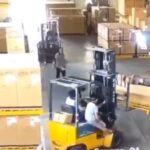 Pranking with forklift goes wrong 2
