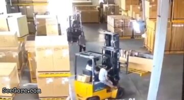 Pranking with forklift goes wrong 2