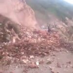 Landslide swipes a woman away 1