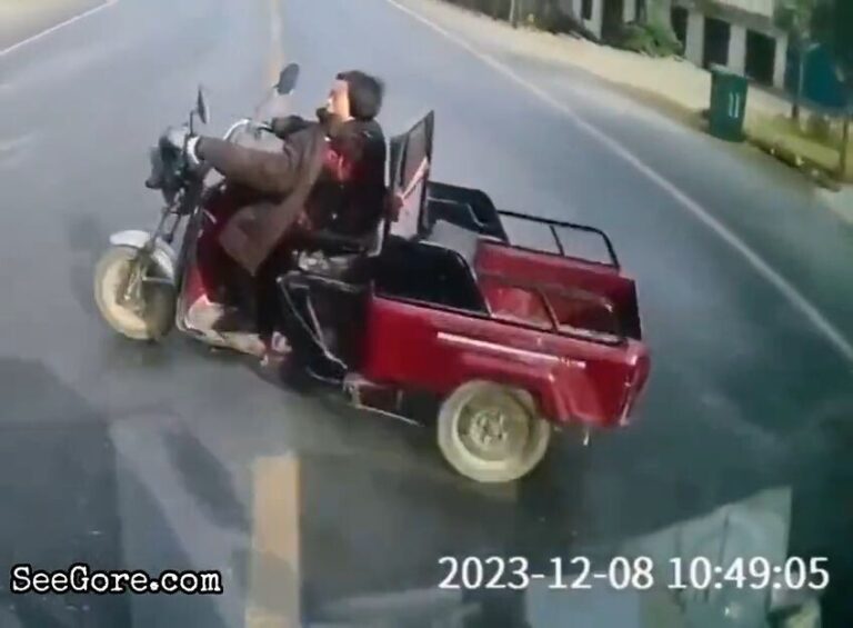 Truck hit a biker 19