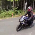 A bike goes straight into a cliff 2