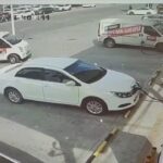 Courier van drives straight into a man 4