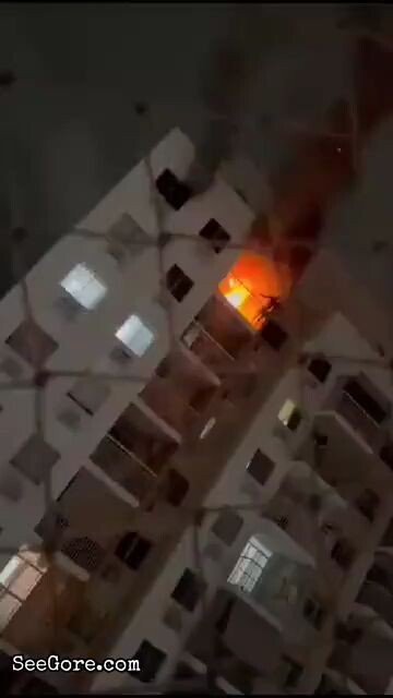 Man trapped inside a burning building 10