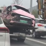 Horrible pink car crash aftermath 2