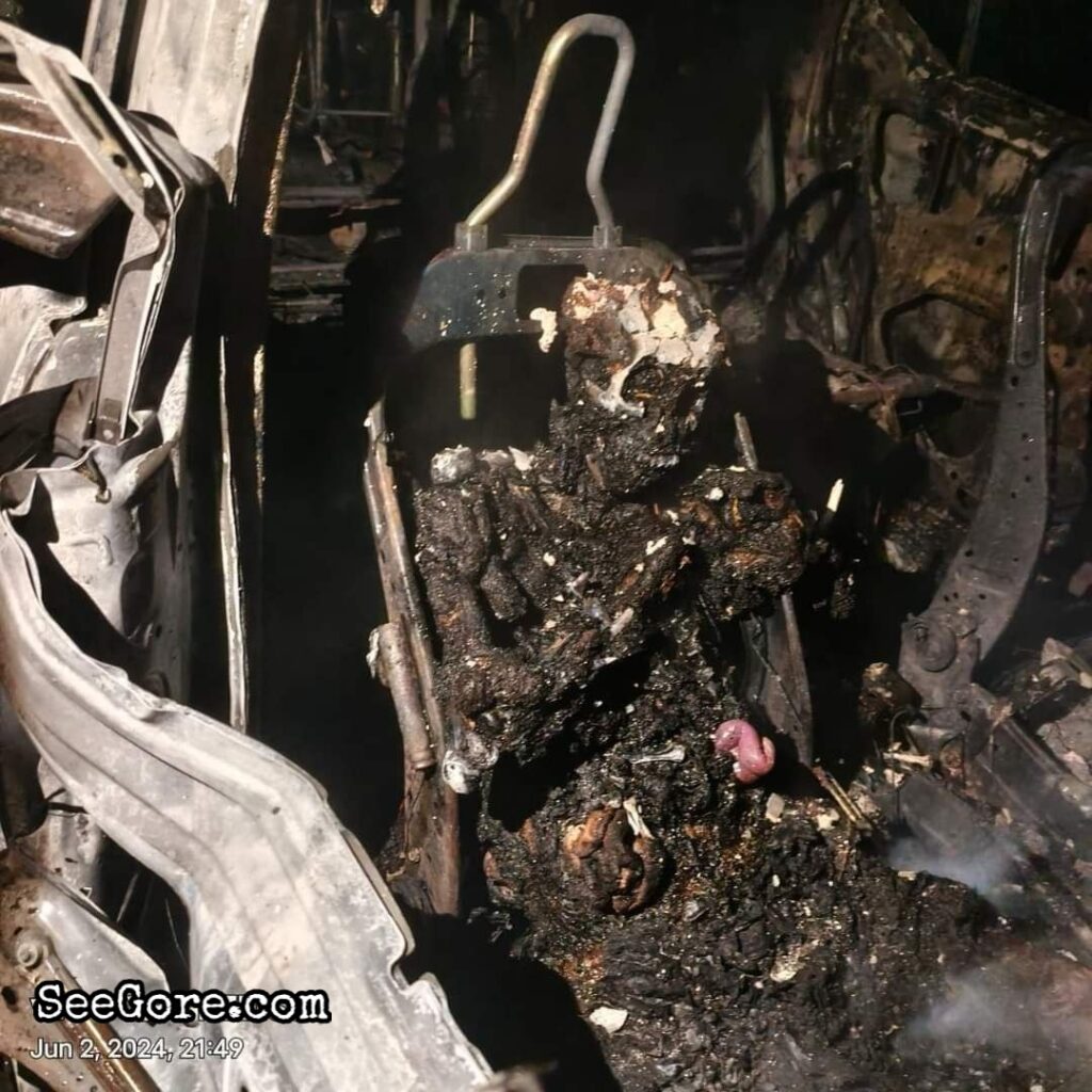 Indian driver burned alive after a crash 3