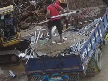 Man Throws Himself Along the Junks and Falls Head First 6