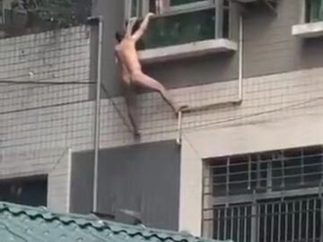 Naked Spider-Man Falls from a Building 5