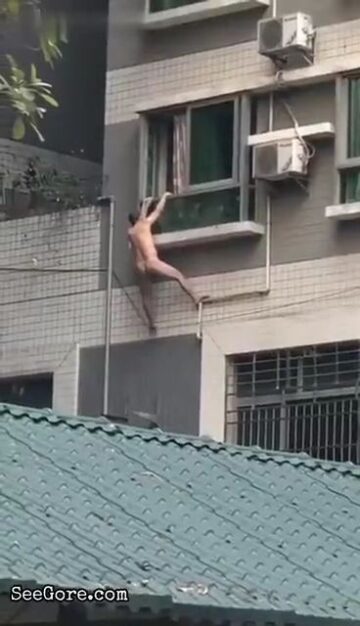 Naked Spider-Man Falls from a Building 4