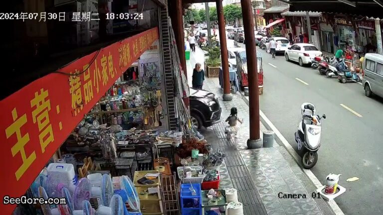 Car Runs Over a Little Girl Running 17