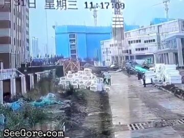 Heavy Load Lifted by Crane Drops Onto a Worker 5