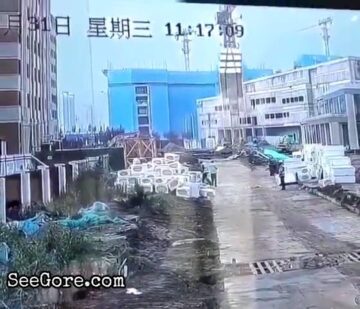 Heavy Load Lifted by Crane Drops Onto a Worker 1