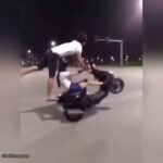 Couple's Wheelie Stunt Goes Wrong, With Aftermath 2