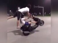 Couple's Wheelie Stunt Goes Wrong, With Aftermath 4