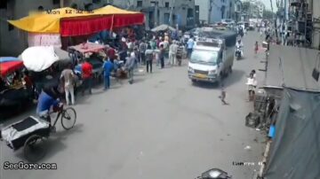 Truck Run Over a Kid Crossing the Road 5