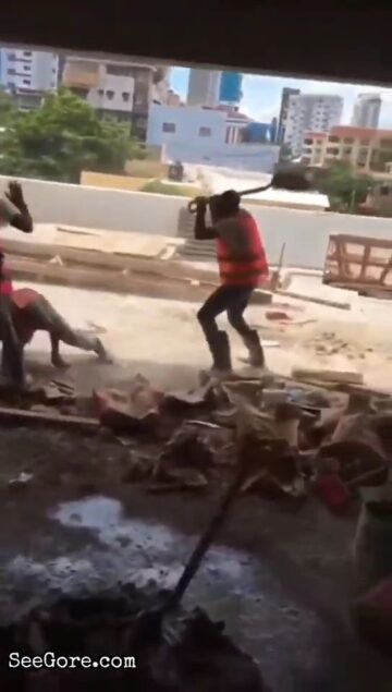 A Man Hits Colleague with a Shovel 2