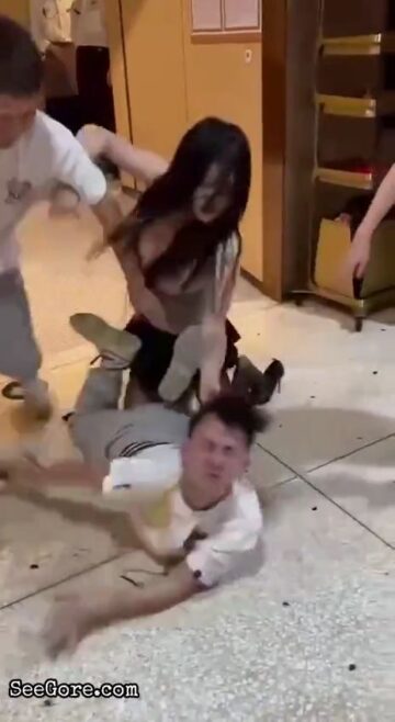 Chinese Man Hit by a Girl....or a Dude 1