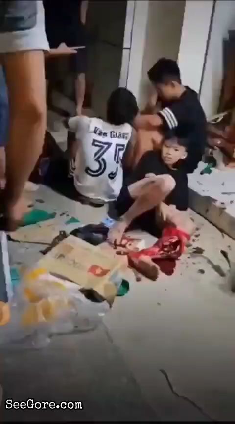 Kids Crashes and Tear the Leg of One of Them 24