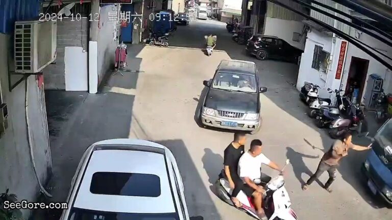 Man Stops a Small Truck With His Body 24
