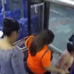 Woman Falls From a Moving Bus 2