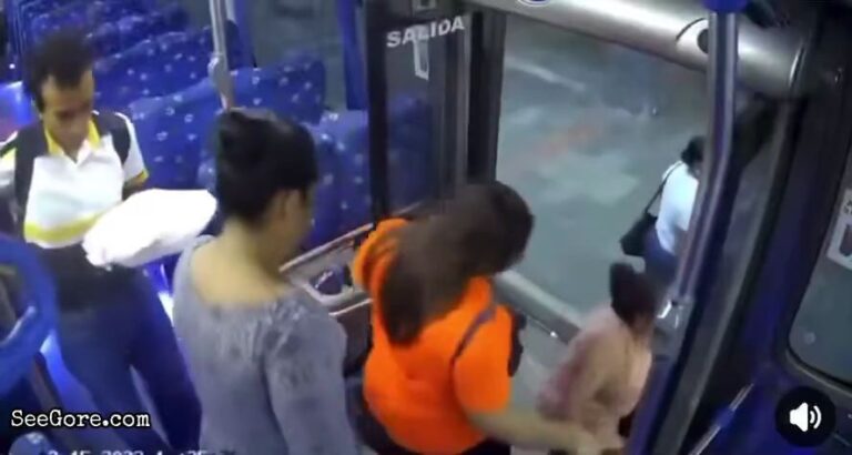 Woman Falls From a Moving Bus 22