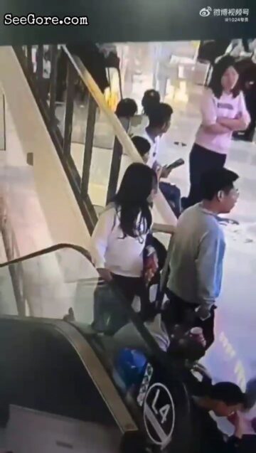 Girl Thrown by an Escalator 5