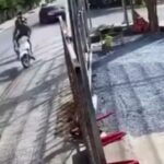 Biker Hits a Pole Head-On 2