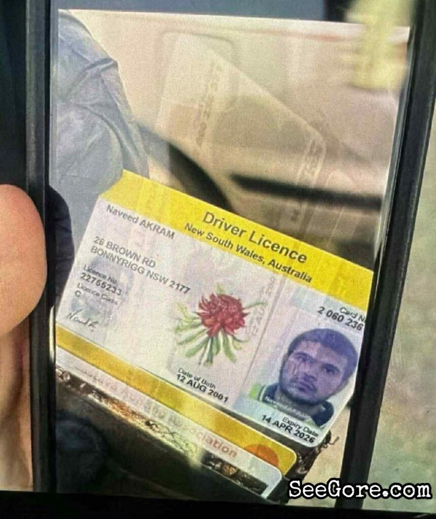 Naveed Akram's driving license
