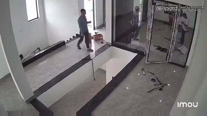 Man Casually Walks into a Hole on the Floor 2