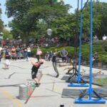 Thrown Keg Bounces to His Head 7